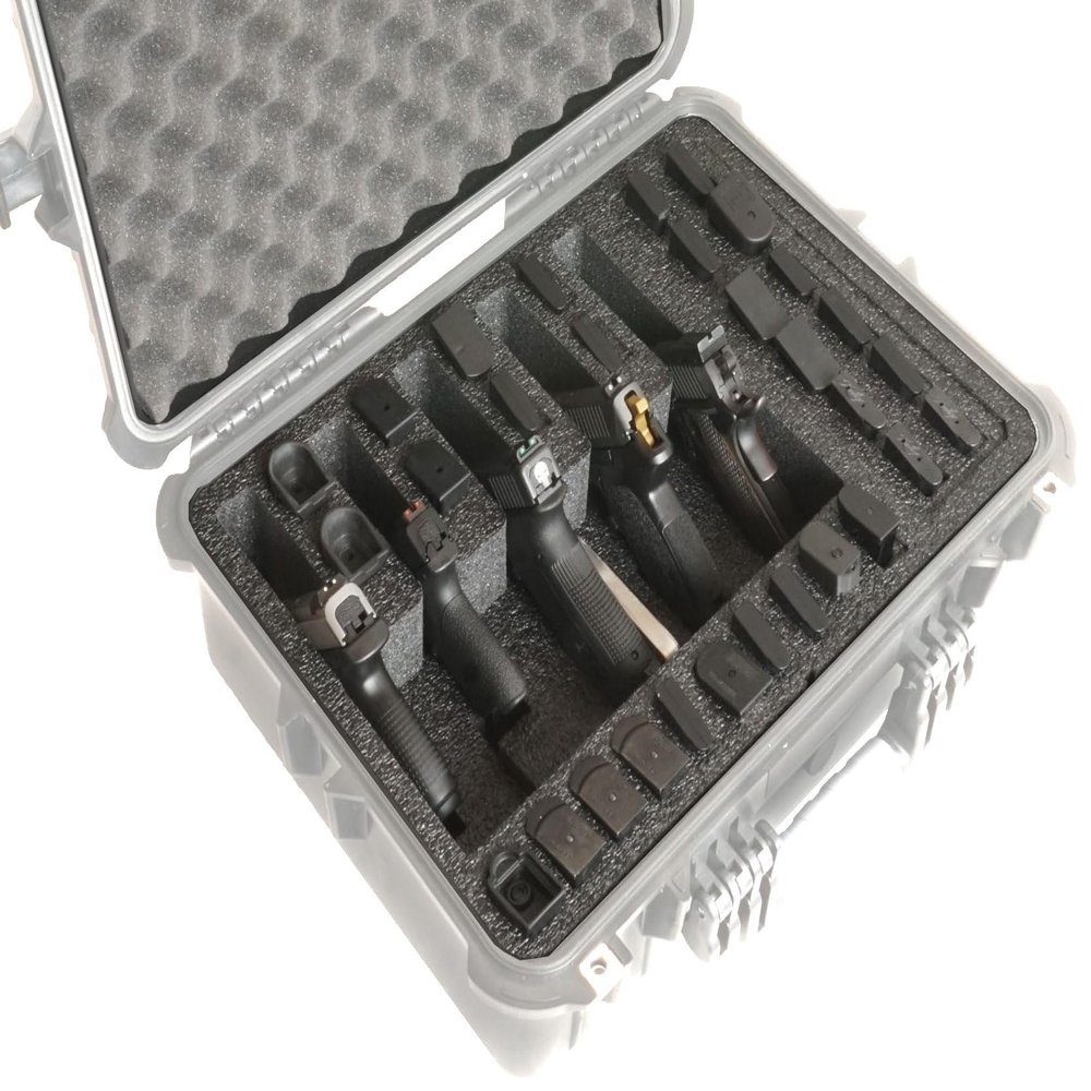 Case Club Foam Only to Fit Apache 4800 (Harbor Freight) - 5 Pistol & Accessory Foam Set