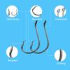 Living Lures Fishing Hooks, Circle Hooks, 150PCS 2X Strong Rust & Corrosion Resistant High Carbon Steel, Saltwater Fishing, Catfishing, Catfish Hooks, Fish Hooks, Sizes 1, 1/0, 2/0, 3/0, 4/0 view 2
