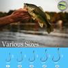 Living Lures Fishing Hooks, Circle Hooks, 150PCS 2X Strong Rust & Corrosion Resistant High Carbon Steel, Saltwater Fishing, Catfishing, Catfish Hooks, Fish Hooks, Sizes 1, 1/0, 2/0, 3/0, 4/0 view 3