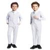 Suit for Boys,Ring Bearer Outfit,Boys Formal Vest Pants Set,Boy Suits Size 2 White Suit view 3