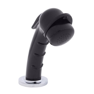 Ambassador Marine Deck-Mount Sprayer- Small Black Sprayer, 6' Black Rubber Hose, Low Profile Holder - 134-0011-KP-W