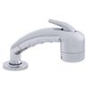 Ambassador Marine Deck-Mount Sprayer- Small Chrome Sprayer (No Eyelet for Hanging) w/Elbow, 6' Black Rubber Hose, Low Profile Holder - 134-0020-CP-W view 1