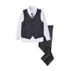 Suit for Boys,Ring Bearer Outfit,Boys Formal Vest Pants Set,Boy Suits Size 4 Dark Gray Suit view 1