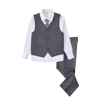 Suit for Boys,Ring Bearer Outfit,Boys Formal Vest Pants Set,Boy Suits Size 2 Gray Suit