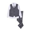 Suit for Boys,Ring Bearer Outfit,Boys Formal Vest Pants Set,Boy Suits Size 2 Gray Suit view 1