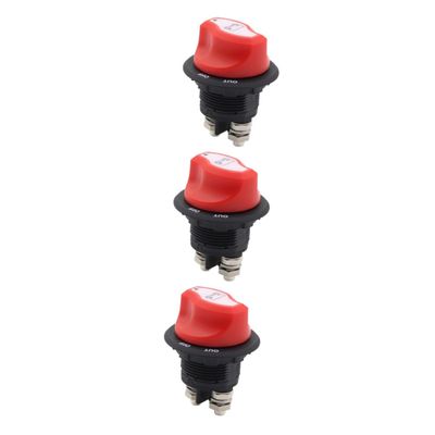 Kisangel 3pcs Volt Battery Shut Off Rv Battery Disconnect Boat Off Switch Panel
