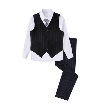 Suit for Boys,Ring Bearer Outfit,Boys Formal Vest Pants Set,Boy Suits Size 6 Black Suit