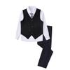 Suit for Boys,Ring Bearer Outfit,Boys Formal Vest Pants Set,Boy Suits Size 6 Black Suit view 1