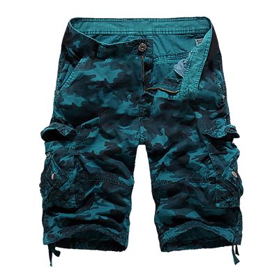 Men's Camo Cargo Shorts Loose Fit Multi-Pocket Cotton Summer Lightweight Stretch Hiking Shorts Outdoor Work Cargo Short