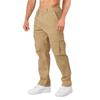THWEI Cargo Pants for Men Casual Cotton Lightweight Relaxed Fit Stretch Elastic Waist Work Pants Khaki 3XL view 2