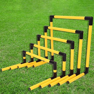 MTNBHH Portable Hurdles Training Equipment 5 Pack, PVC Pipe Agility Training Hurdles Sport Squad Speed Hurdles Set Obstacle Training Track and Field Hurdle (Color : Yellow)