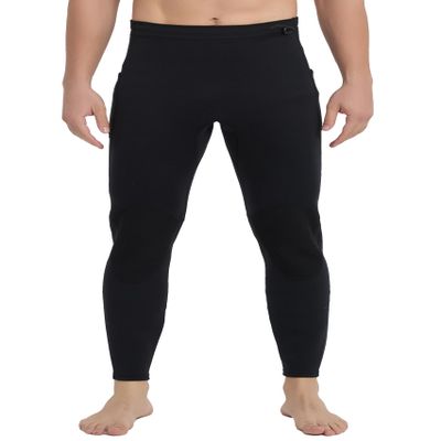Lemorecn Wetsuit Pants Men 2mm Neoprene Swim Pants for Swimming Canoeing Snorkeling Scuba Kayaking Diving(1112black-L)