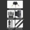 Bicycle Lock, Metal Anti Theft Bike Lock, Key Chain Lock, Soft and Long-Lasting, Convenient to Carry, Cycling Locks, Folding Bike Lock for Electric Bike, Electric Scooter view 3