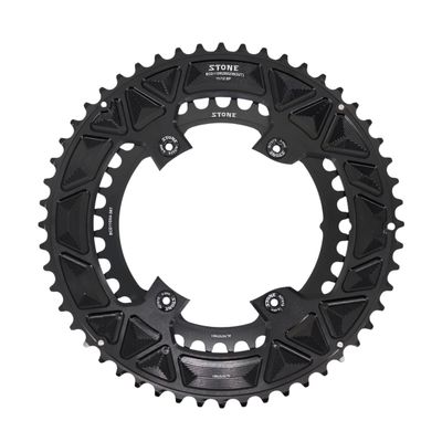 DJC Stone 110bcd Round Double Chainring for Shimano 105 R7100 UT R8100 DA R9200 Road Bike 56-42T 55-40T 54-40T 53-39T 52-36T 50-34T 48-33T 46-32T, Decor Bolts for R7100