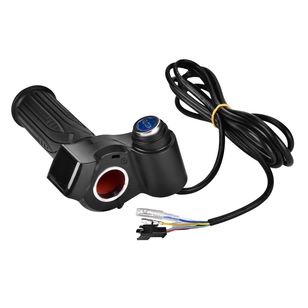 Electric Bike Throttle Grip, 1 Pair Waterproof LED Display Handlebar Grip with Keys Accessory for EBike Escooter 12V / 24V / 36V / 48V / 60V / 72V