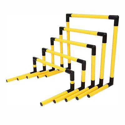 MTNBHH 5 Pack PVC Pipe Agility Training Hurdles, Portable Hurdles Training Equipment Sport Squad Speed Hurdles Set Obstacle Training Track and Field Hurdle (Color : Yellow)