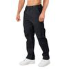 THWEI Cargo Pants for Men Casual Cotton Lightweight Relaxed Fit Stretch Elastic Waist Work Pants Black L view 2