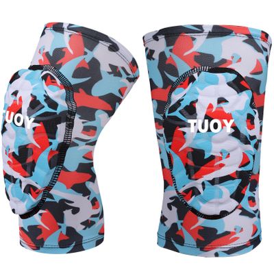TUOY Protective Knee Pads Compression Knee Protection Pad for Volleyball Football Basketball - Youth & Adult Sizes (1 Pair)