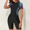 Women's Boyleg One Piece Swimsuit Racerback Athletic Bathing Suit Full Coverage Training Competitive Swimsuit Swimwear view 4
