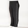 Hansber Kids Girls Figure Skating Pants Sparkle Side Rhinestones Gymnastics Tights Ice Skating Dance Performance Leggings Black 6 Years view 4
