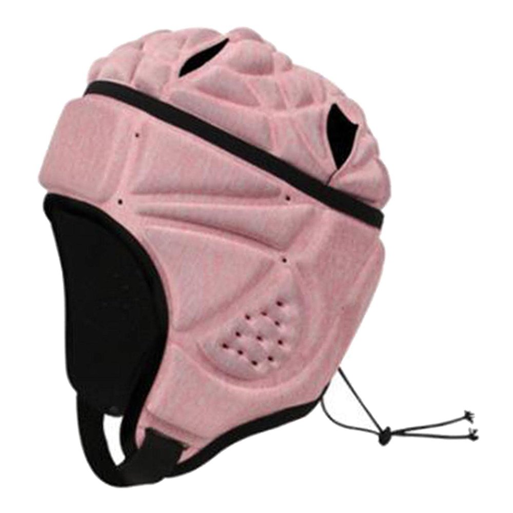 Aymzbd Soft Shell Football Helmet, Rugby Helmet Soft Padded Headgear Adjustable Head Protector for Youth Kids Adults Pink