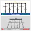 monTEK Enhanced Garage Bike Rack, Adjustable 6 Bike Hangers for Garage, Equipped with 78.5in Extended Rail to Accommodate Various Bicycle Sizes, Heavy-Duty Steel Bike Wall Mount, Max Capacity 330 lbs view 2