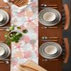 Red Orange Coastal Table Runner 120 Inches Long, Summer Beach Nautical Farmhouse Dress Scarves, Sea Turtle Ocean Coral Dining Tablerunner for Coffee Table/Kitchen Island/Party Dcor, 13" x 120" view 2