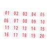GANAZONO 20pcs Race Number Bibs for Sports Events Reusable Competition Cloth Edge Binding Includes Numbers for Runners and Athletic Competitions