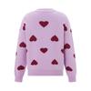 Awoscut Mother and Daughter Matching Clothes Sweater Cardigan Top Long Sleeve Heart Sweater Jumpers Mommy and Me Blouse (Kids, 02 Purple, 5-6 Years) view 4