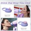 Coolflask Water Bottle with Straw, 32 oz Insulated Metal Water Flask with Straw & Spout Lids, Stainless Steel Double Wall Vacuum, Keep Cold 48h Hot 24h, Leak Proof & Non-BPA, Lavender view 4