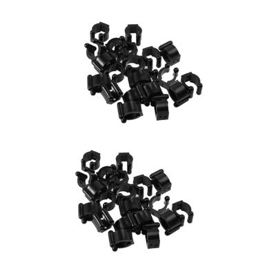 BESPORTBLE 40pcs Fishing Rod Holder Clamp Plastic Club Clip Pole Storage Rack Fishing Rod Rack Mounting