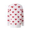 Awoscut Mother and Daughter Matching Clothes Sweater Cardigan Top Long Sleeve Heart Sweater Jumpers Mommy and Me Blouse (Women, White, S) view 2