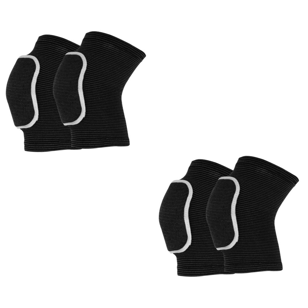 Healvian 4pcs Soft Elastic Knee Guards for Dance and Sports Collision Knee Support Pads for Adults and Boy Girl Comfortable Protective Braces for Volleyball Roller Skating