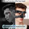 BAONILE Sports Face Guard, Nose Guard for Broken Nose, Basketball Football Softball Training Face Shield Masks with Foam Padding for Men and Women Black Open view 3