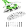 BALAVA Boat Cleats 4-3/4inch,316 Stainless Steel Folding Boat Dock Cleats,Flip Up Dock Cleat Rope Cleat for Boat,Yacht,Decks,Dock Line Mooring,Fasteners Included (2Pack) view 1