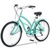 OUCHVILI 26 inch Beach Cruiser Bike for Women Men, 7 Speed Commuter Bike, Front and Rear V Brakes, Multiple Colors (26 inch Front and Rear V Brakes, Green) view 1