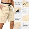 Dokotoo Men Mens Golf Shorts Cotton Stretch Relaxed Fit Casual 7 inch Elastic Drawstring Outdoor Beach Hiking Jean Shorts with Pockets Apricot 34 view 3