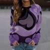 Women Valentine's Day Sweatshirts Round Neck Blouses Love Heart Graphic Pullover Tops Printed Casual Long Sleeve Shirts view 2