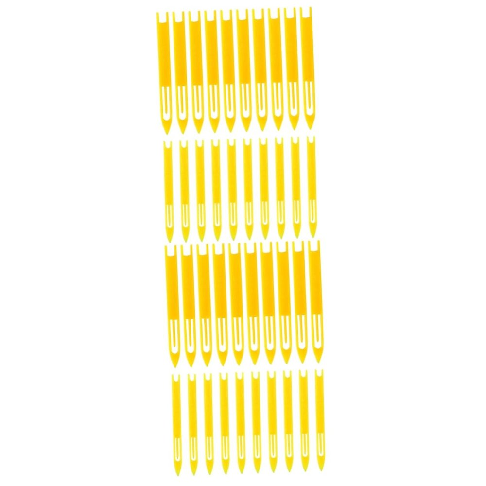 EXCEART 40pcs Plastic Fish Net Repair Tool Kit Knitting Needles for Quick Fishing Net Repairs Easy to Use Portable Sewing Accessories for Craft Projects