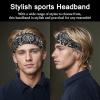 Sports Headbands Pack - Sweatband for Running, Cycling, Football, Basketball, Yoga - Stretchy Wide Mens Headbands view 2