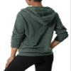 GIVON Womens Quarter Zip Pullover Hoodie 1/4 Zip Up High Neck JadeGreen Hoodies Sweatshirt Lightweight Thin Cotton Blend / DCF201-JADEGREEN-S view 3