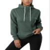 GIVON Womens Quarter Zip Pullover Hoodie 1/4 Zip Up High Neck JadeGreen Hoodies Sweatshirt Lightweight Thin Cotton Blend / DCF201-JADEGREEN-S view 4