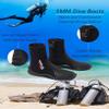 Skyone Neoprene Dive Boots Men Women, Surf Booties Scuba Diving Boots 5MM, Wetsuit Booties Scuba Shoes with Anti-Slip Premium Rubber Sole for Sailing Snorkeling Boating (Black, Mens 5 / Womens 6) view 2