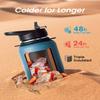 Coolflask Insulated Water Bottle with Strap, 32 oz Metal Water Flask with Straw & Spout Lids, Stainless Steel Double Wall Vacuum, Keep Cold 48h Hot 24h, Leak Proof & Non-BPA, Prussian Blue view 2