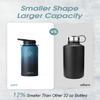 Coolflask Insulated Water Bottle with Strap, 32 oz Metal Water Flask with Straw & Spout Lids, Stainless Steel Double Wall Vacuum, Keep Cold 48h Hot 24h, Leak Proof & Non-BPA, Prussian Blue view 3