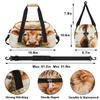 Cow Flower Customized Travel Duffels Bag with Name Gym Bags Overnight Small Weekender Bags As Gift for Boys and Girls view 2