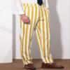 Lars Amadeus Striped Dress Pants for Men's Big & Tall Flat Front Business Trousers 36 Dark Yellow view 2