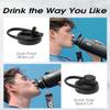 Coolflask 40 oz Water Bottle with Strap, Insulated Metal Water Flask with Straw & Spout Lids, Stainless Steel Double Wall Vacuum, Keep Cold 48h Hot 24h, Leak Proof & Non-BPA, Magic Black view 4