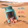 Coolflask Water Bottle 40 oz with Strap, Insulated Metal Water Flask with Straw & Spout Lids, Stainless Steel Double Wall Vacuum, Keep Cold 48h Hot 24h, Leak Proof & Non-BPA, Agate Green view 2