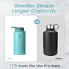 Coolflask Water Bottle 40 oz with Strap, Insulated Metal Water Flask with Straw & Spout Lids, Stainless Steel Double Wall Vacuum, Keep Cold 48h Hot 24h, Leak Proof & Non-BPA, Agate Green view 3
